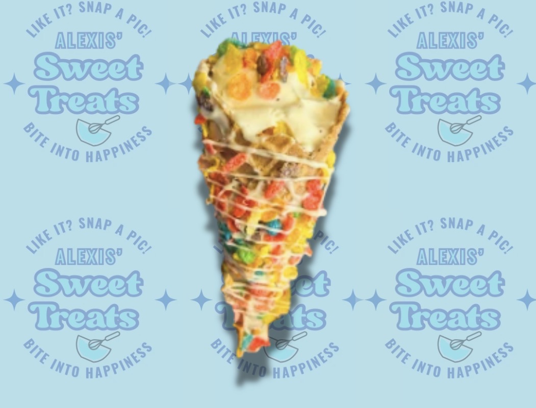 Fruity Pebble Cheesecake Cone